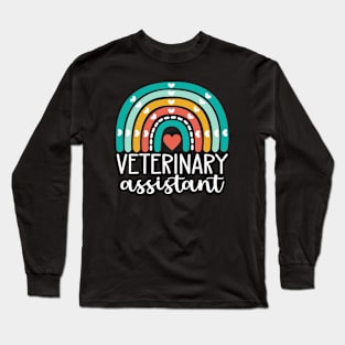 Veterinary Assistant Rainbow Long Sleeve T-Shirt